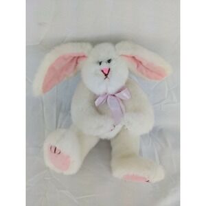 HugFun White Rabbit Plush 8.5 Inch Jointed 1998 Stuffed Animal Toy